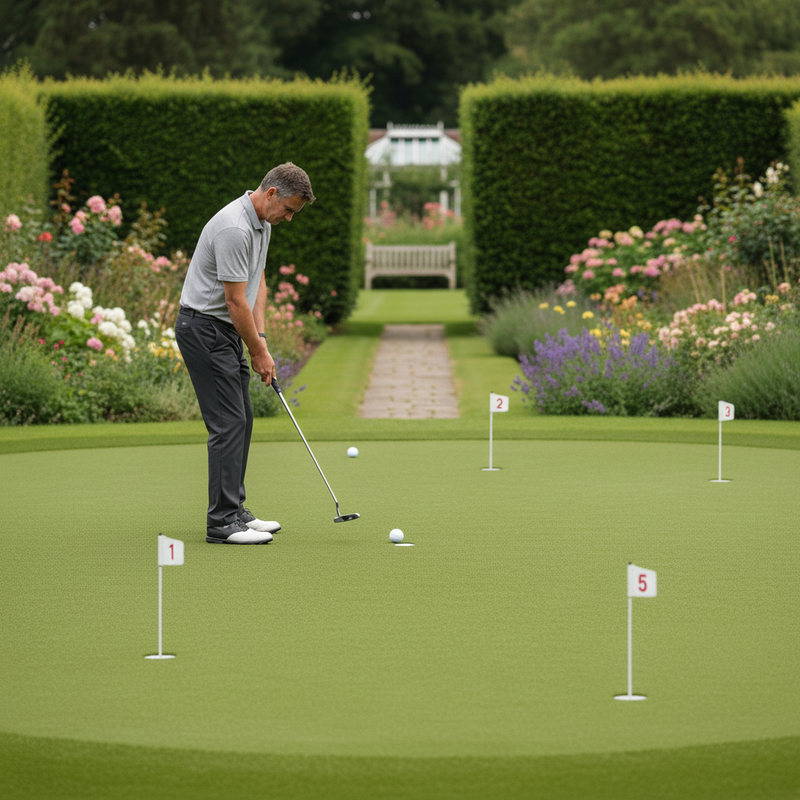 Golf putting green artificial grass UK garden installation