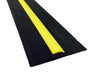 Commercial 15mm Black/Yellow Stripe Rubber Floor Seal Threshold