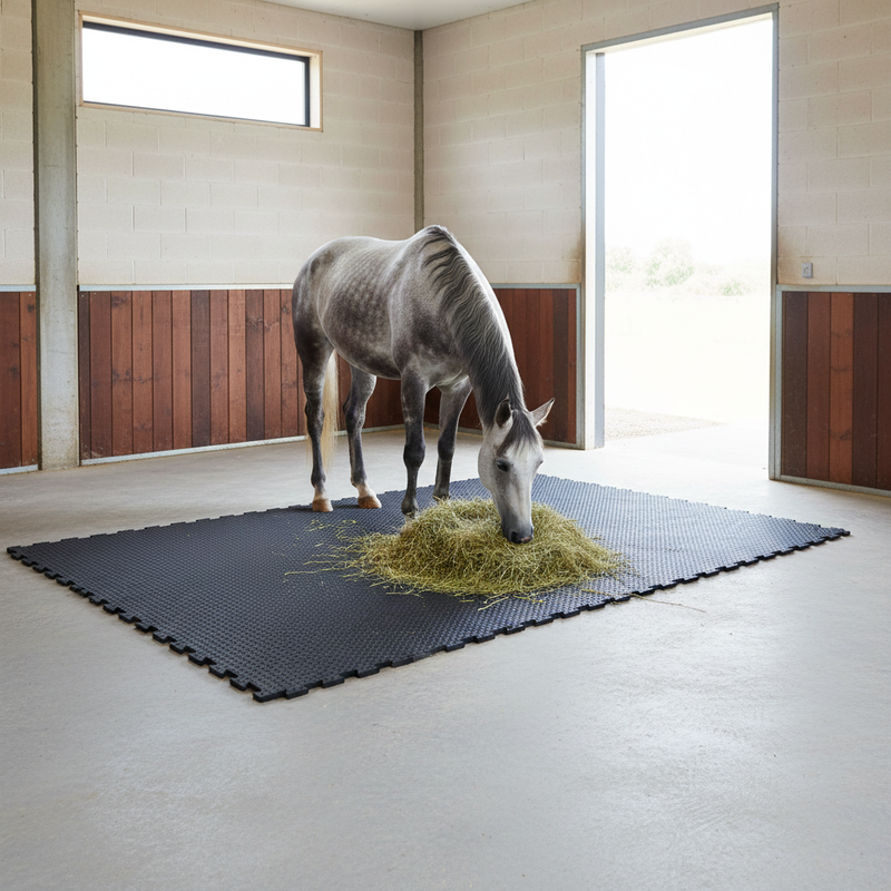 Heavy Duty Rubber Horse Stable Mat - 6ft x 4ft Premium Equestrian Flooring