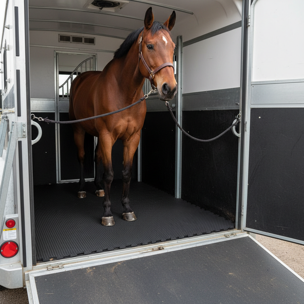 Heavy Duty Rubber Horse Stable Mat - 6ft x 4ft Premium Equestrian Flooring
