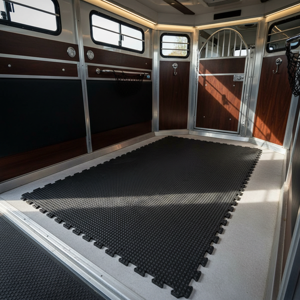 Heavy Duty Rubber Horse Stable Mat - 6ft x 4ft Premium Equestrian Flooring