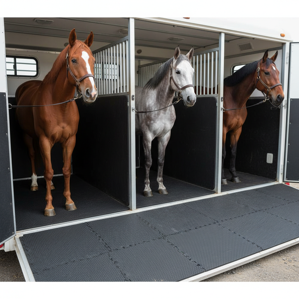 Heavy Duty Rubber Horse Stable Mat - 6ft x 4ft Premium Equestrian Flooring