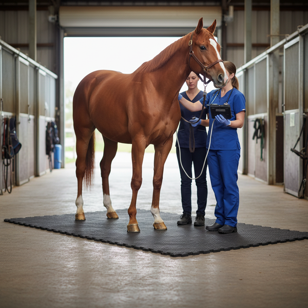 Heavy Duty Rubber Horse Stable Mat - 6ft x 4ft Premium Equestrian Flooring