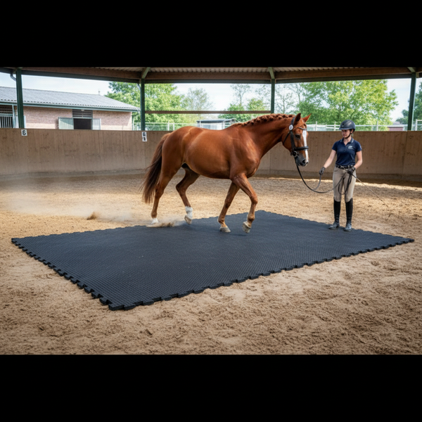 Heavy Duty Rubber Horse Stable Mat - 6ft x 4ft Premium Equestrian Flooring