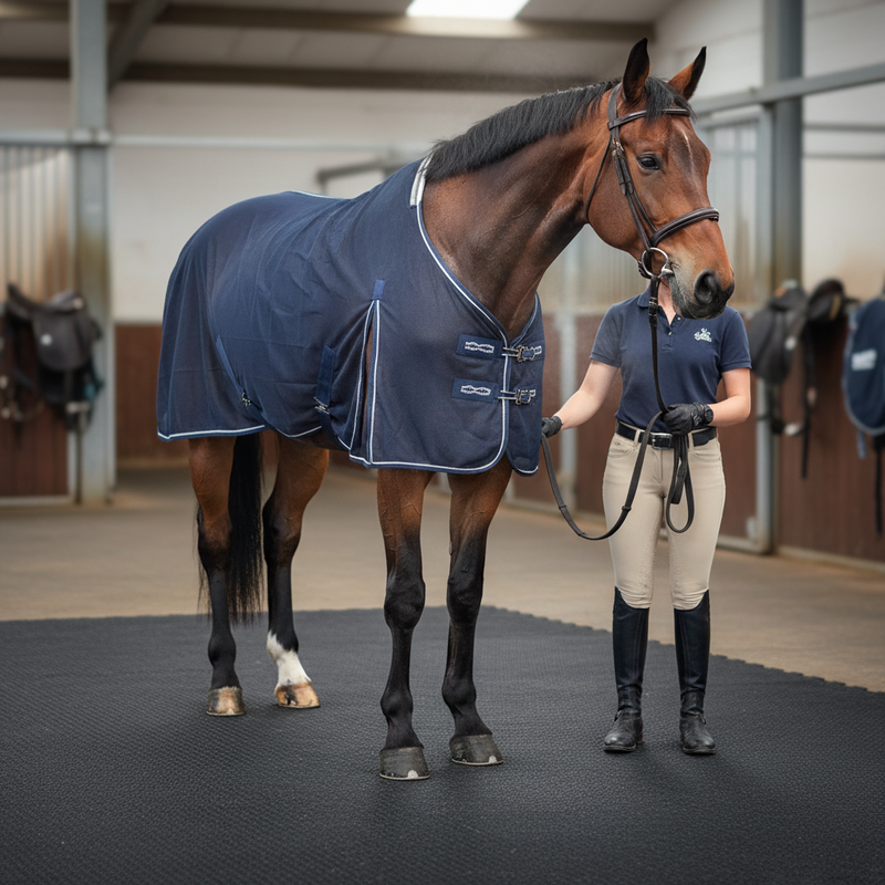 Heavy Duty Rubber Horse Stable Mat - 6ft x 4ft Premium Equestrian Flooring