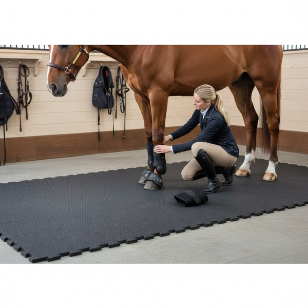 Heavy Duty Rubber Horse Stable Mat - 6ft x 4ft Premium Equestrian Flooring