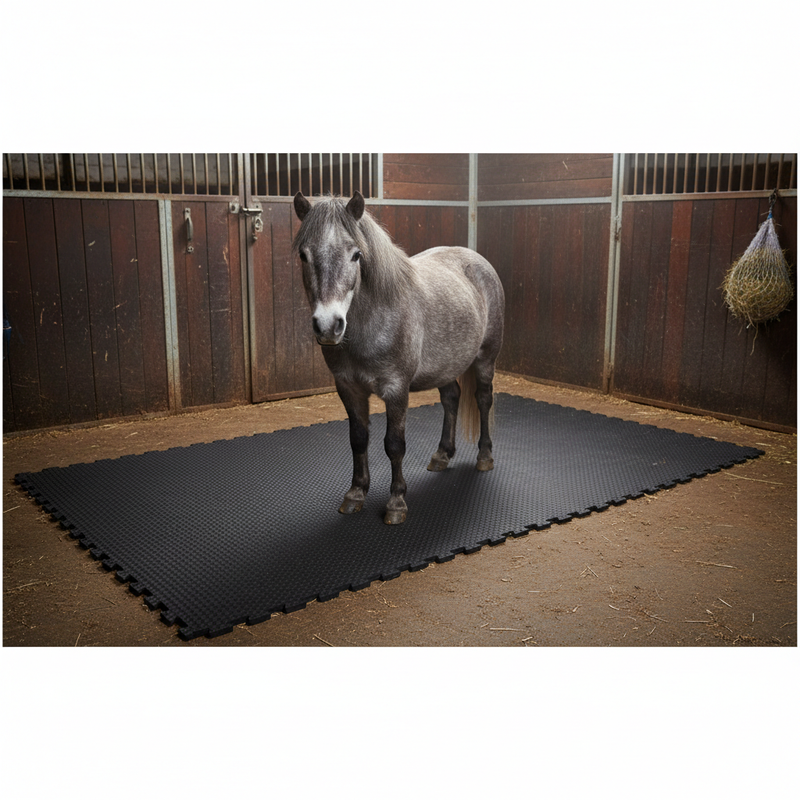 Heavy Duty Rubber Horse Stable Mat - 6ft x 4ft Premium Equestrian Flooring