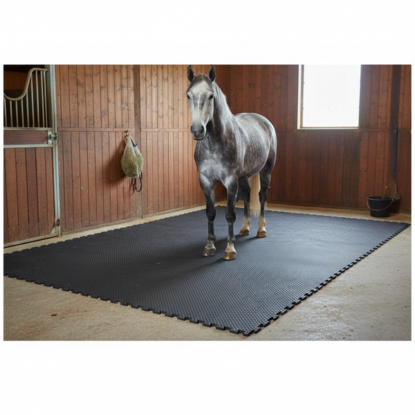Heavy Duty Rubber Horse Stable Mat - 6ft x 4ft Premium Equestrian Flooring