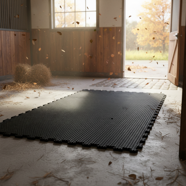 Heavy Duty Rubber Horse Stable Mat - 6ft x 4ft Premium Equestrian Flooring