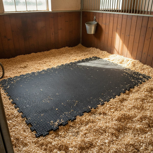 Heavy Duty Rubber Horse Stable Mat - 6ft x 4ft Premium Equestrian Flooring