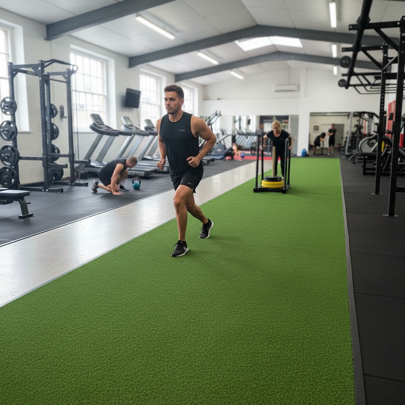 Indoor Sprint Track Professional Gym Turf - 2m Wide Rolls for Athletic Training