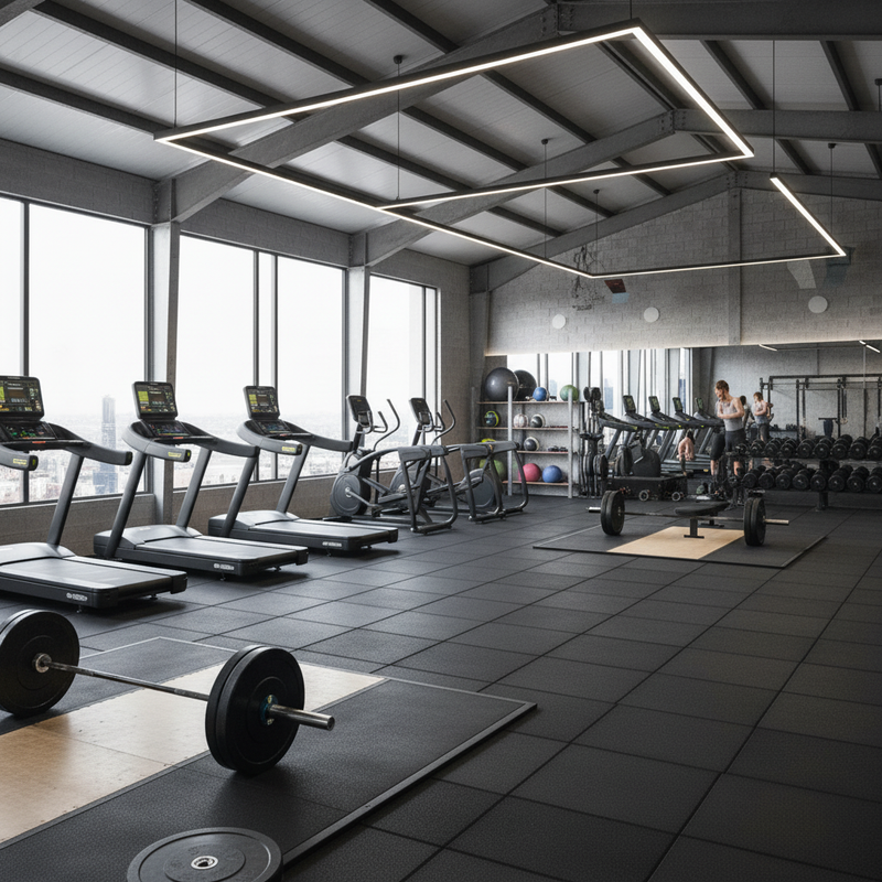MatPro Konnecta Velvet Black Premium Self-Locking Gym Tiles 20mm — product overview