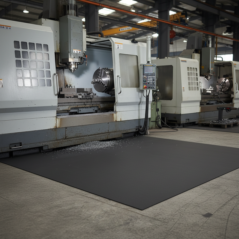 Large Rubber Sheet Under Heavy Machinery - Anti-Vibration Base Mat UK