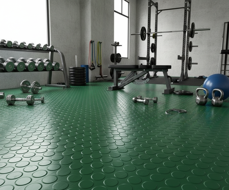 Workshop Rubber Flooring Studded Penny Pattern R11 Non-Slip - image 5 of 19