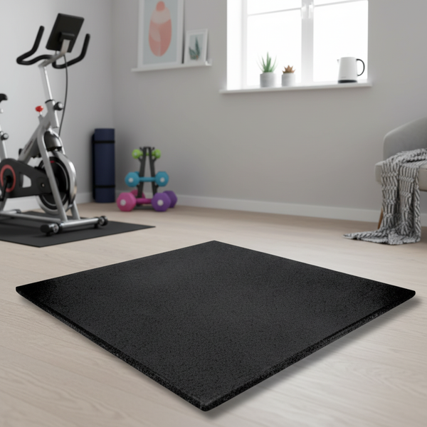 MatPro 15mm Sprung Rubber Gym Flooring Tile - Heavy Duty Exercise Equipment Flooring