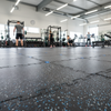 MatPro 20mm Sprung Fleck Premium Rubber Gym Flooring Tile | Blue & Grey | 1m x 1m