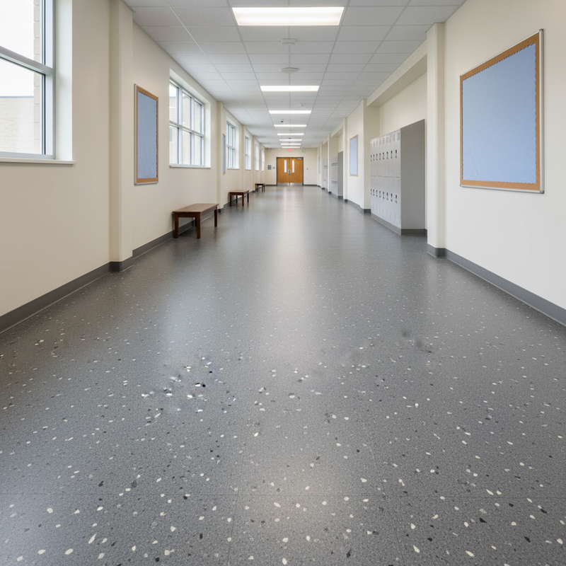 High Traffic Rubber Flooring Tile 2mm Commercial Grade