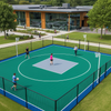 MUGA Sports Surface Tiles showing netball court installation at UK leisure facility