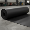 Black Natural Rubber Roll Close-Up - 5mm Thickness Industrial Sheet UK