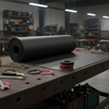 Black Natural Rubber Roll on Industrial Workbench - High Elasticity NR UK