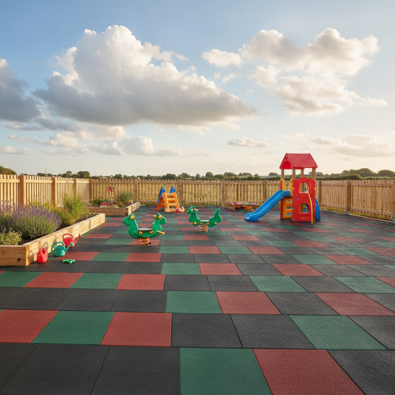 Impact-Absorbing Playground Safety Mat – UK Nursery Outdoor Play Area