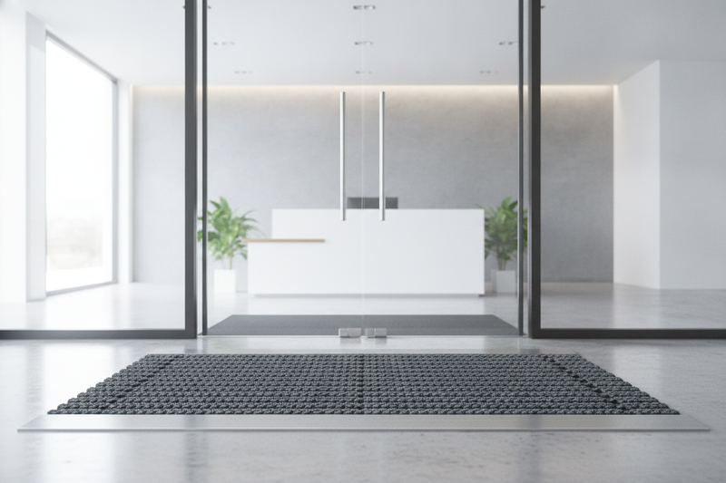 High-Performance Scraper Brush Entrance Mat – Non-Slip Indoor & Outdoor Heavy Duty - Office Entrance Setting