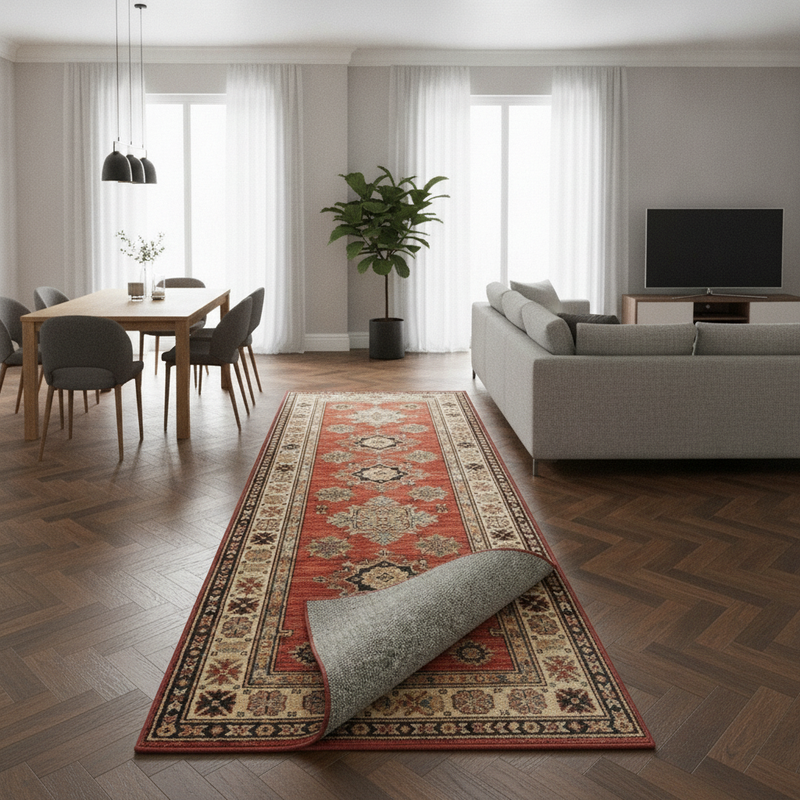 Anti-Creep Rug Gripper Underlay - Open Plan Setting