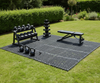 Outdoor Gym Flooring Rubber Grass Mat — Interlocking Base for Garden Gyms & CrossFit — 15mm Heavy Duty