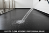 Plain black rubber being cleaned