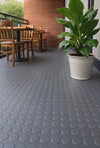 Heavy Duty Non-Slip Rubber Flooring Rolls Studded Dot Penny Pattern R11 Slip Rating Oil & Water Resistant