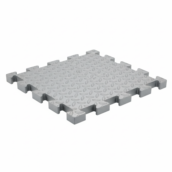 MatPro Interlocking PVC Floor Tile - Checker Pattern - Single Tile Product Shot