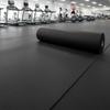 MatPro Jet Black Rubber Gym Flooring Roll 10m Commercial Fitness Centre Cardio Area Installation