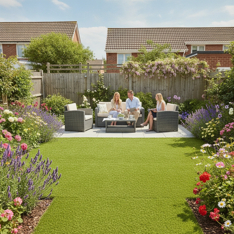 Premium 40mm Artificial Grass UK - Product In Use Setting