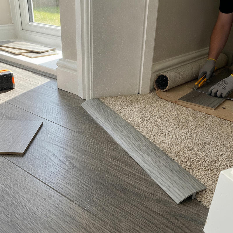 Self-Adhesive PVC Floor Transition Strip - Product In Use Setting