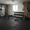 ProMat 43mm AntiShock Rubber Gym Flooring in commercial fitness studio UK