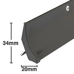Heavy Duty Black Aluminium Water Weather Deflector - Ultimate Protection