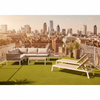 Rooftop artificial grass London terrace city skyline view