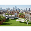 Rooftop garden grass UK apartment building roof terrace