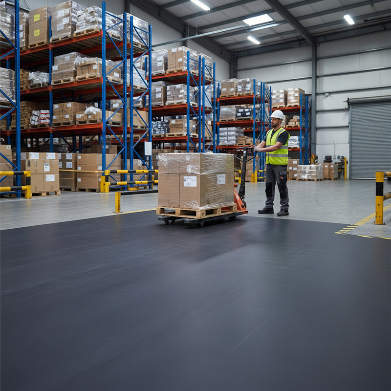 Industrial Rubber Sheet in Loading Bay - Warehouse Logistics UK