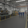 Extra Wide Rubber Sheet Factory Floor Installation - Heavy Duty SBR UK