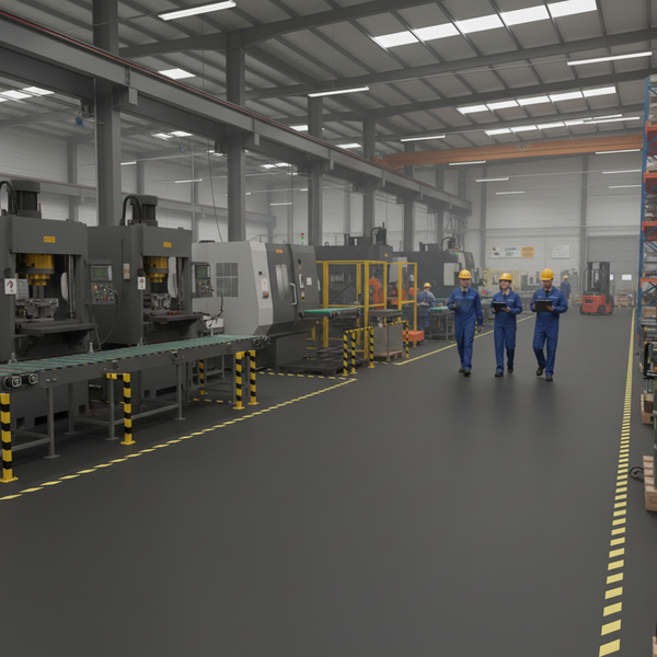 Extra Wide Rubber Sheet Factory Floor Installation - Heavy Duty SBR UK