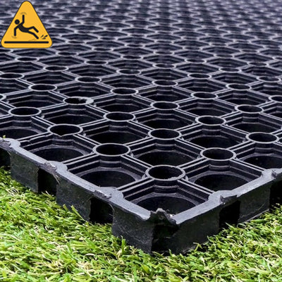 Anti-Slip Hollow Rubber Mat Flooring for Flood-Prone, Wet, and Damp Decking Areas