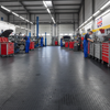 Commercial Garage with Rubber Sheet Flooring Installed