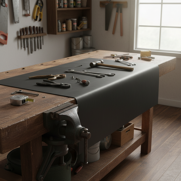 Heavy Duty Rubber Sheet as Workbench Protector - Workshop Surface Protection Mat UK