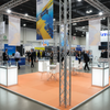 Copper Orange EVA Foam Floor Tiles at Colourful Exhibition Trade Stand