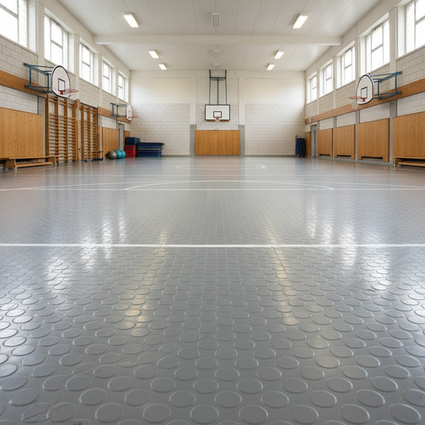 School Hall Flooring Studded Rubber Matting R11 Non-Slip Assembly Halls & Sports - non-slip UK - product hero shot showing full dimensions