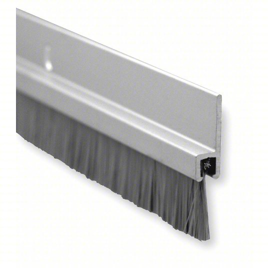 Aluminium Effect Industrial Door Brush Seals for Commercial Doors