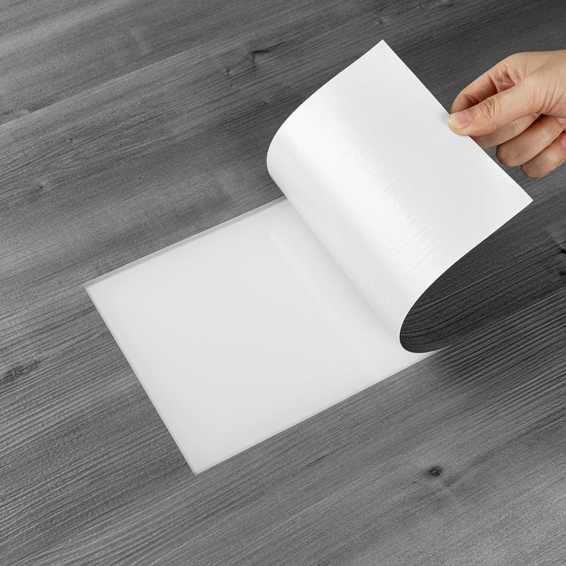 Self-adhesive grey wood effect vinyl floor tiles 15x90cm peel and stick