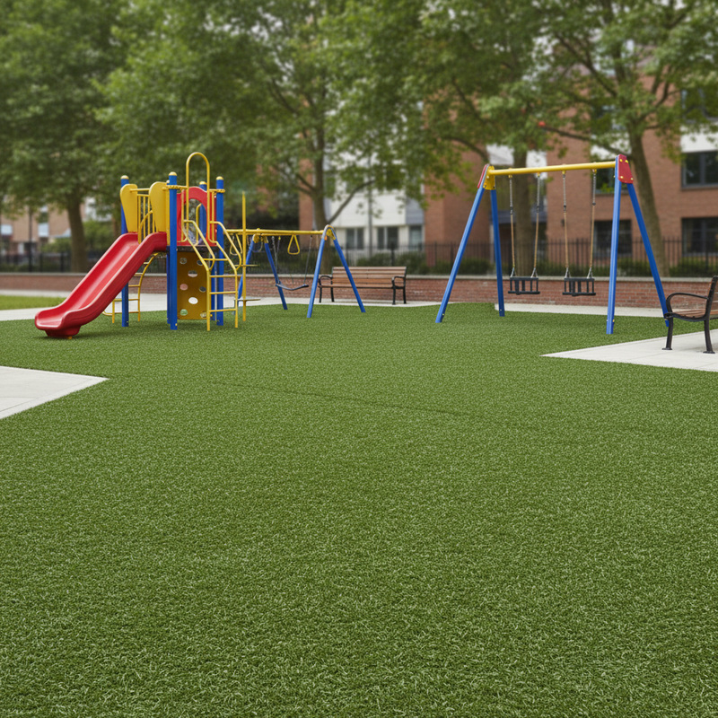 Shock Absorbent Artificial Turf - 4 Year Warranty Playground Grass Safety Surface
