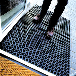 Anti Slip Hollow Rubber Matting, Wet Decking Flooring Mat With Drainage Holes